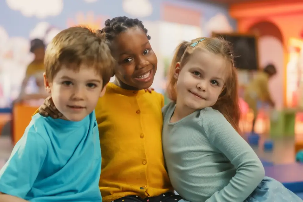 Smiling children together, showing healthy smiles from Children's Dentistry